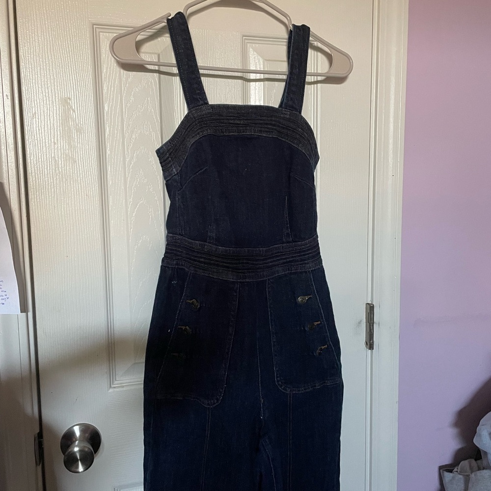 Dark Blue Denim Overalls